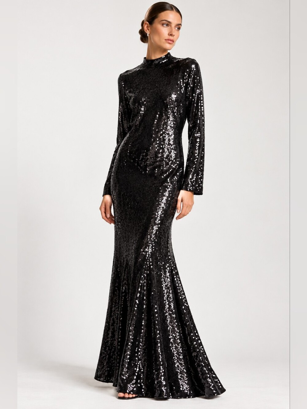 H&M Elegant Black Sequin Dress